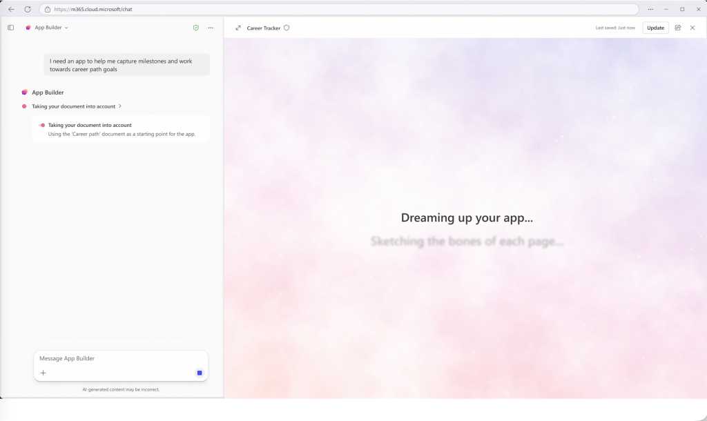 Microsoft 365 Copilot App Builder