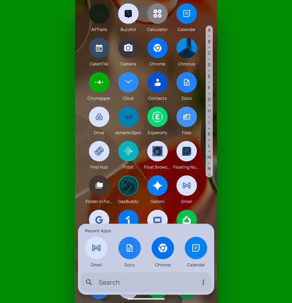 Android Launchers: Mur Launcher app drawer