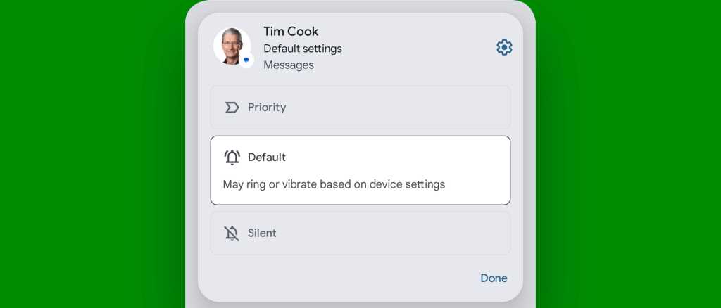 Android Messages: Priority setting