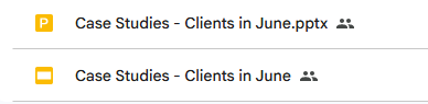 files listing with pptx and slides format files